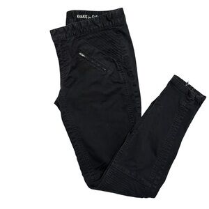 GAP Black Skinny Mini Khakis Pants Women’s SZ 4 Tall Ribbed stitching knees